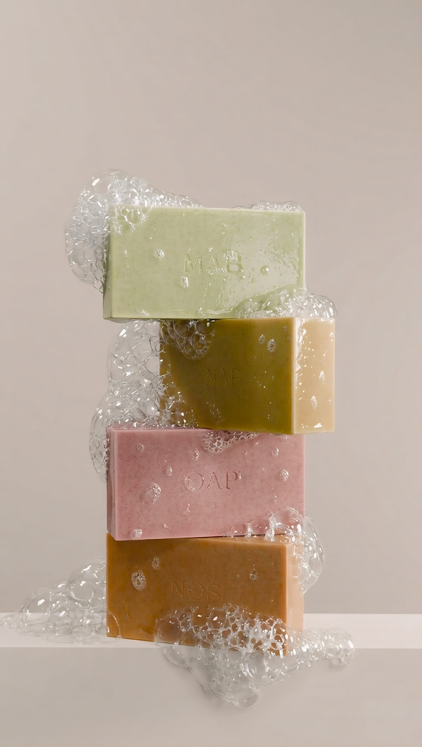Soap with bubble
